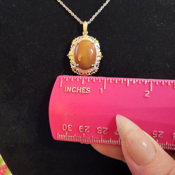 Oregon Chocolate Caramel Opal Pendant - Picture 10 of 10